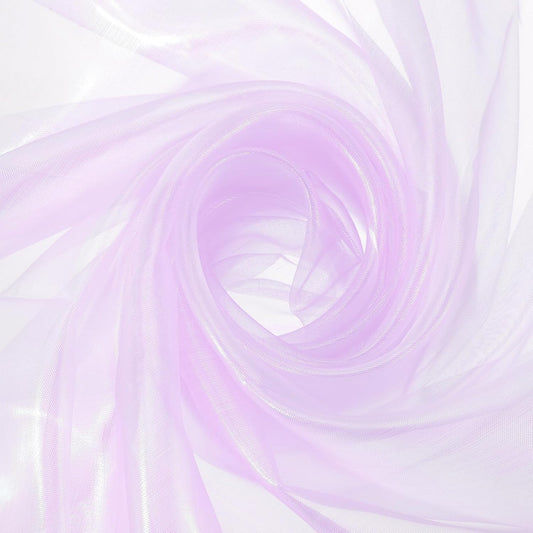 MECCANIXITY Iridescent Sheer Organza Fabric, 2 Yards x 59 Inches Solid Laser Holographic Shiny Fabric Organza Cloth for Wedding, Curtains, Costume, Photo Background, Lotus Pink