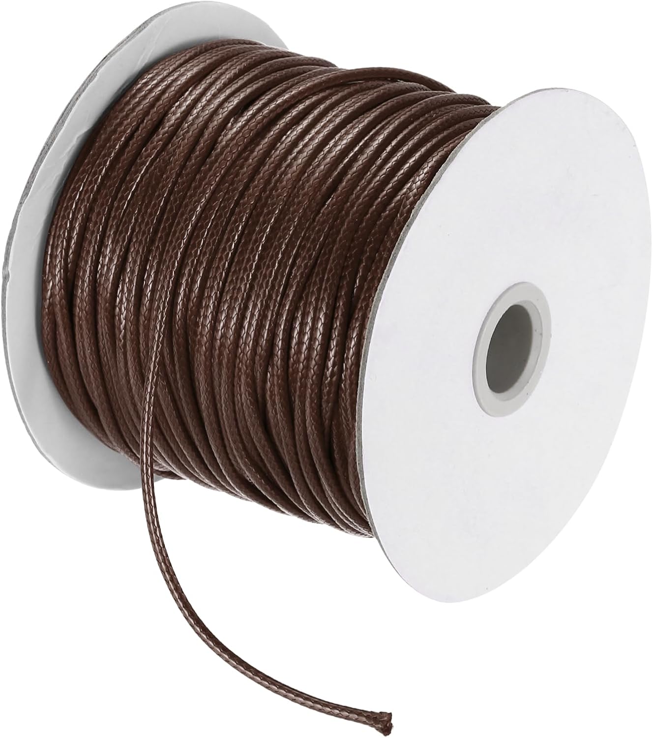 MECCANIXITY Waxed Cord 2.5mm Waxed Polyester Cord 87 Yard Wax String for Bracelet Making, Necklaces, Beading, Jewelry Making and DIY Crafts(Dark Brown)