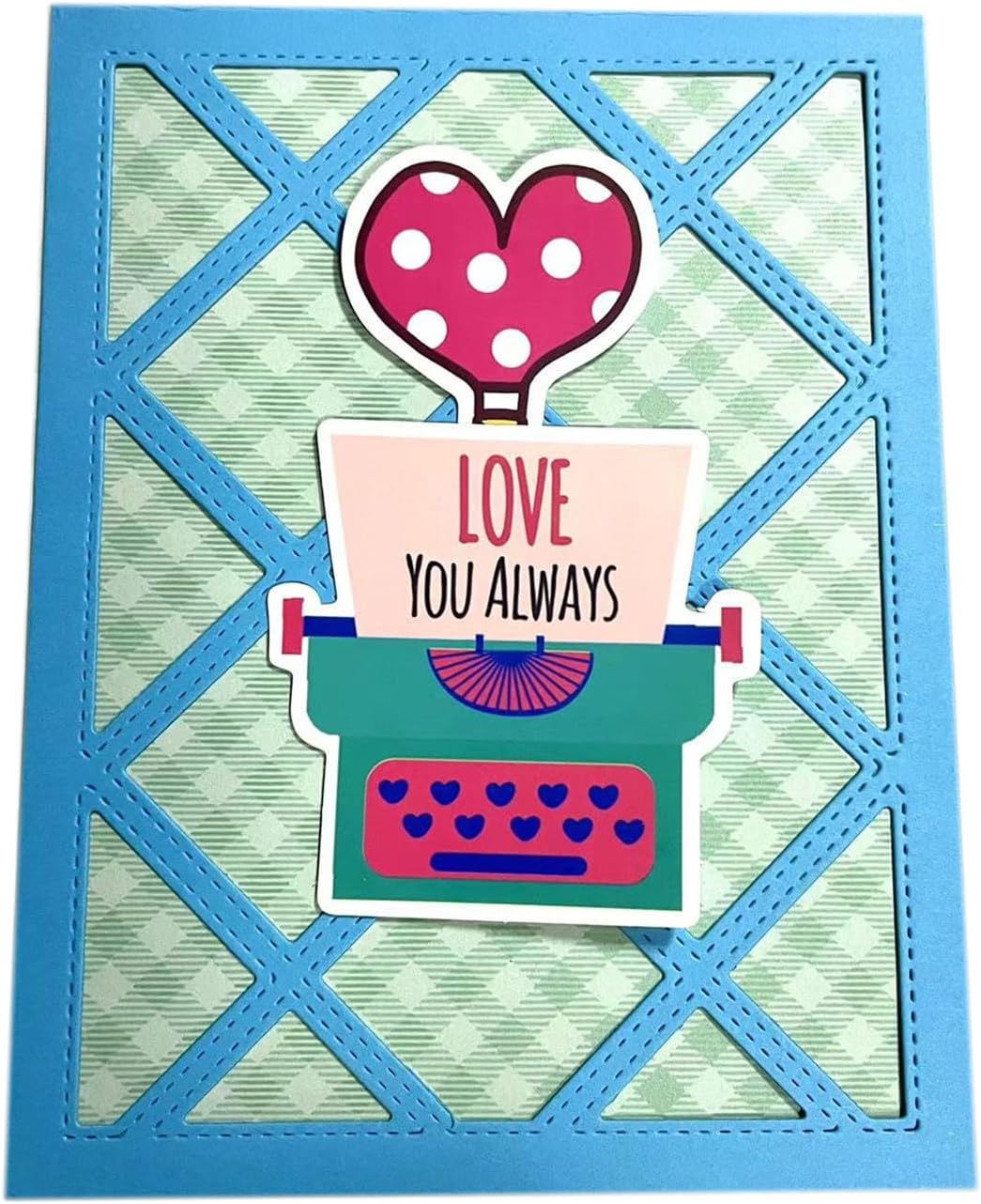 Mvchifay Cutting Dies for Card Making Metal Die-Cuts Scrapbooking Tool Hollow Frame DIY Craft Punch Template Embossing for Paper Album Decor (Diamond Frame-14.3x11.1cm)