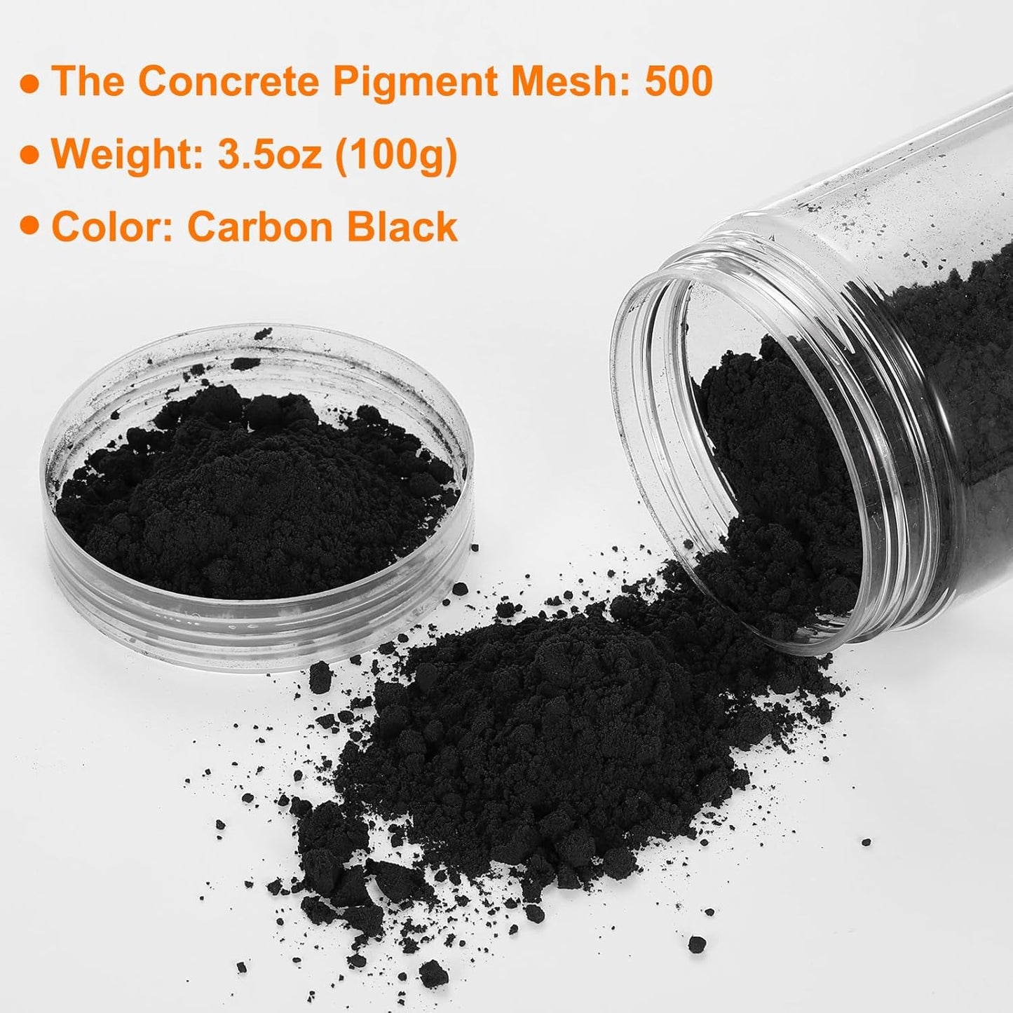 HARFINGTON Iron Oxide Powder Concrete Pigment 500 Mesh 3.5oz (100g) Iron Oxide Grout Pigment for Pastel Tile Paint Concrete Cement, Carbon Black