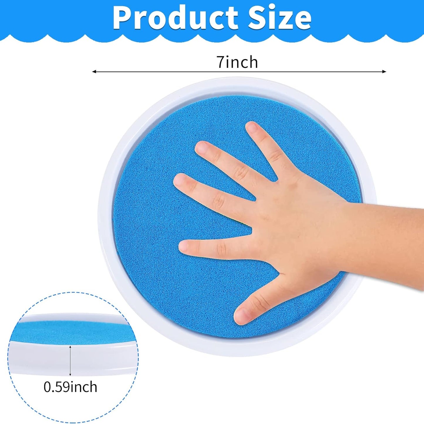 MoloTAR 8 Colors Rainbow Washable Large Ink Pads for Rubber Stamps Kids (Pack of 8)