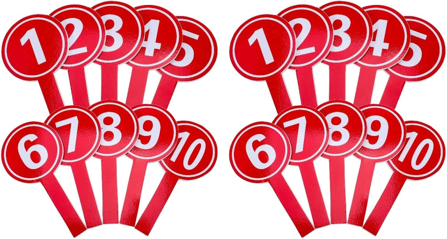 Amosfun 20 a Dry Erase Board Voting Paddles 1-10 Score Number Boards Yes or No Paddles Games Paddle Whiteboard Multi-Function Score Boards Wipe The Board Foam Mini