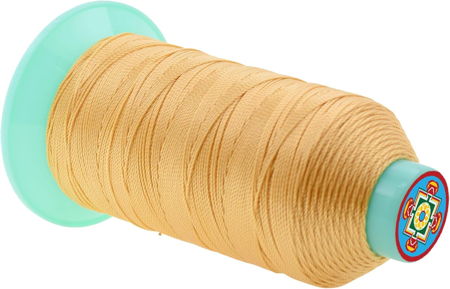 Mandala Crafts Bonded Nylon Thread Blonde Heavy Duty Sewing Threads - 415 YDs Size 346 210D T350 Tex 350 Thread for Leather Jeans Weaving Outdoor Marine Upholstery Threads