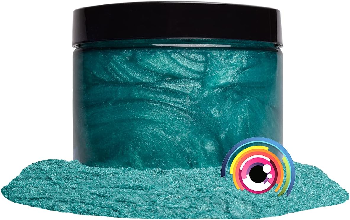 Eye Candy Pigments Premium Green Mica Powder - Okinawa Green (50gr) - for Epoxy, Resin, Soap, Paint, Woodworking, Acrylic Pouring, Bath Bombs, Fishing Lures - DIY Arts and Crafts Additive