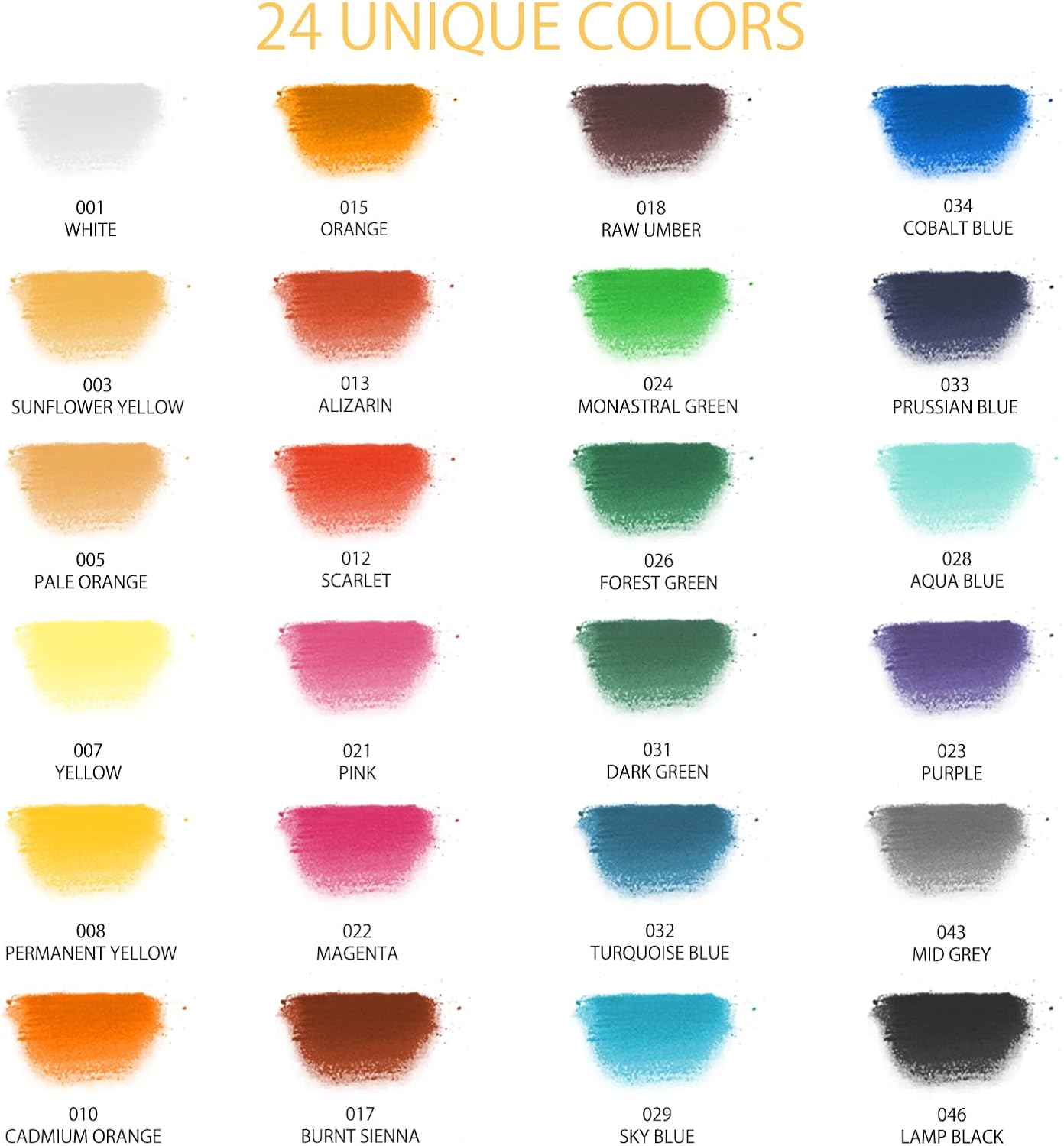 Artecho 24pcs Soft Pastels, Square Chalk for Drawing, Blending, Layering, Shading, Pastels Art Supplies