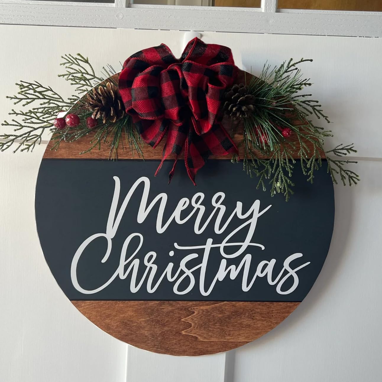 Christmas Stencils for Painting on Wood 12” Christmas Stencils for Crafts Reusable Holiday Doormat Stencil for Porch Hanger Fabrics Decor