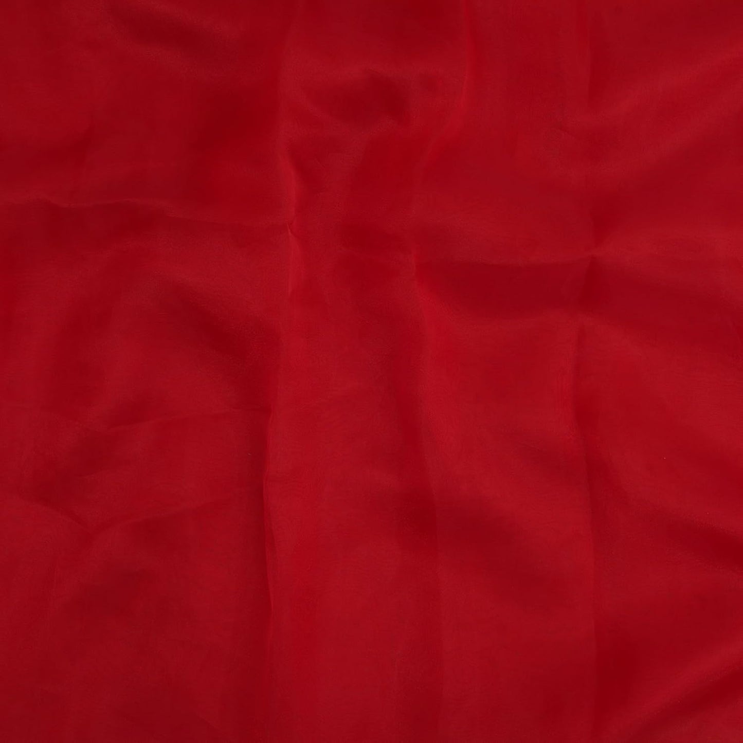 Organza Fabric 10 Yard Bridal Solid Sheer Bolt for Home Décor, Table Décor, Bridal, Fashion, Crafts, Decorations Silky Shiny Organza 44" - (10 Yard, Red)