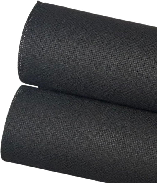 2 Sheets of Black 14 Count Aida Cloth – 21 x 21 Inch Pre-Cut Fabric Squares – Cross Stitch Fabric – 100% Cotton – Ideal for Needlework & Embroidery – The Knotty Unicorn