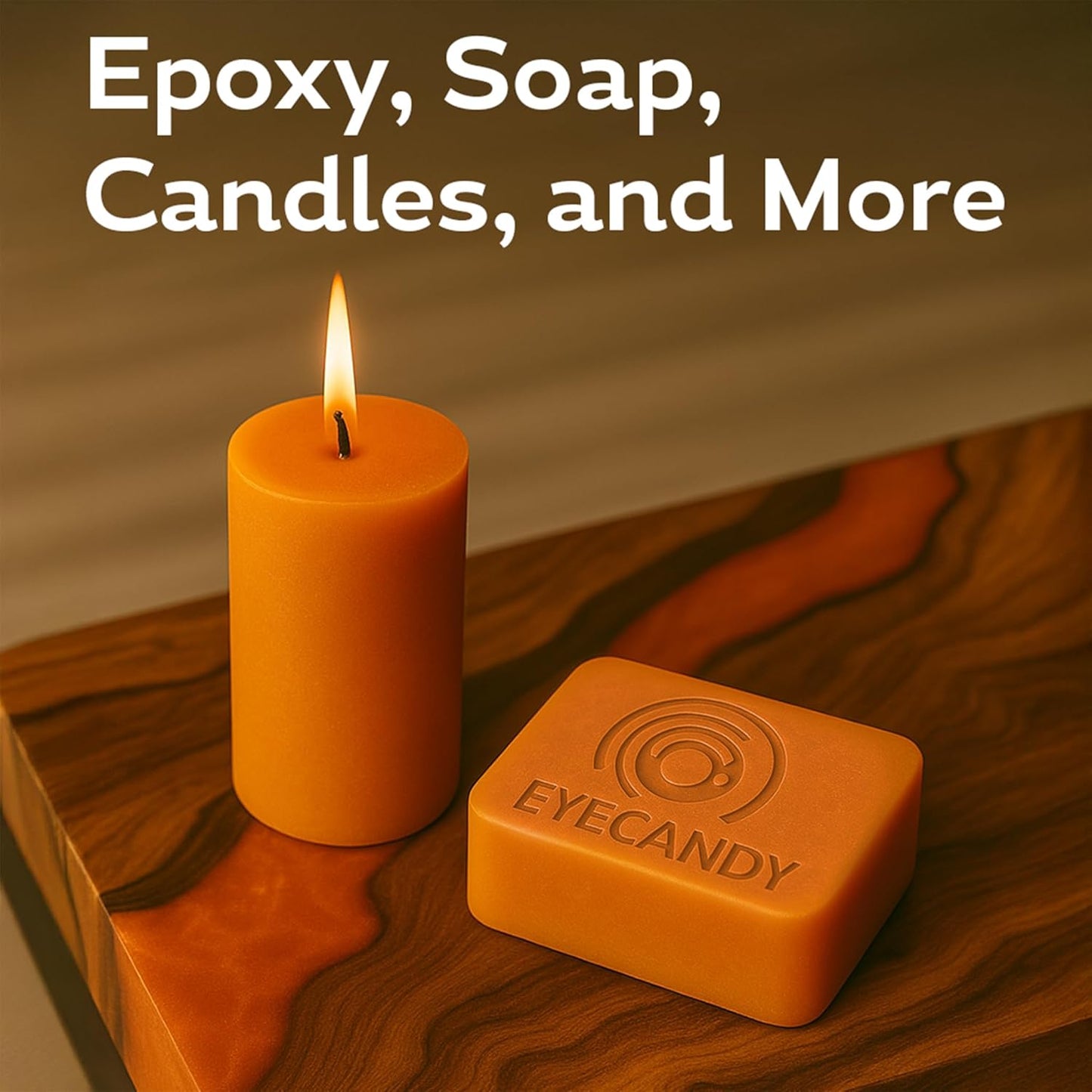 Eye Candy Pigments Premium Orange Mica Powder - Kaki (50gr) - for Epoxy, Resin, Soap, Paint, Woodworking, Acrylic Pouring, Bath Bombs, Fishing Lures - DIY Arts and Crafts Additive