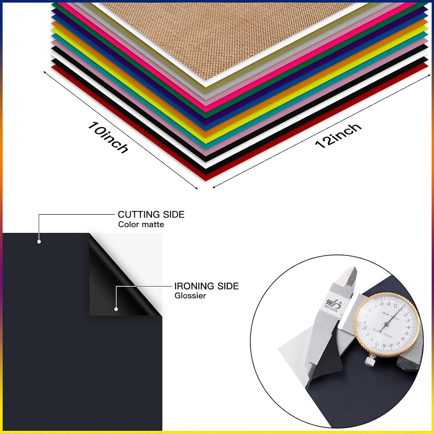 HTVRONT Orange Heat Transfer Vinyl Bundle: 36 Pack 10" x 12" Iron on Vinyl Compatible with Cricut Cutting Machine, Silhouette Cameo or Heat Press Machine