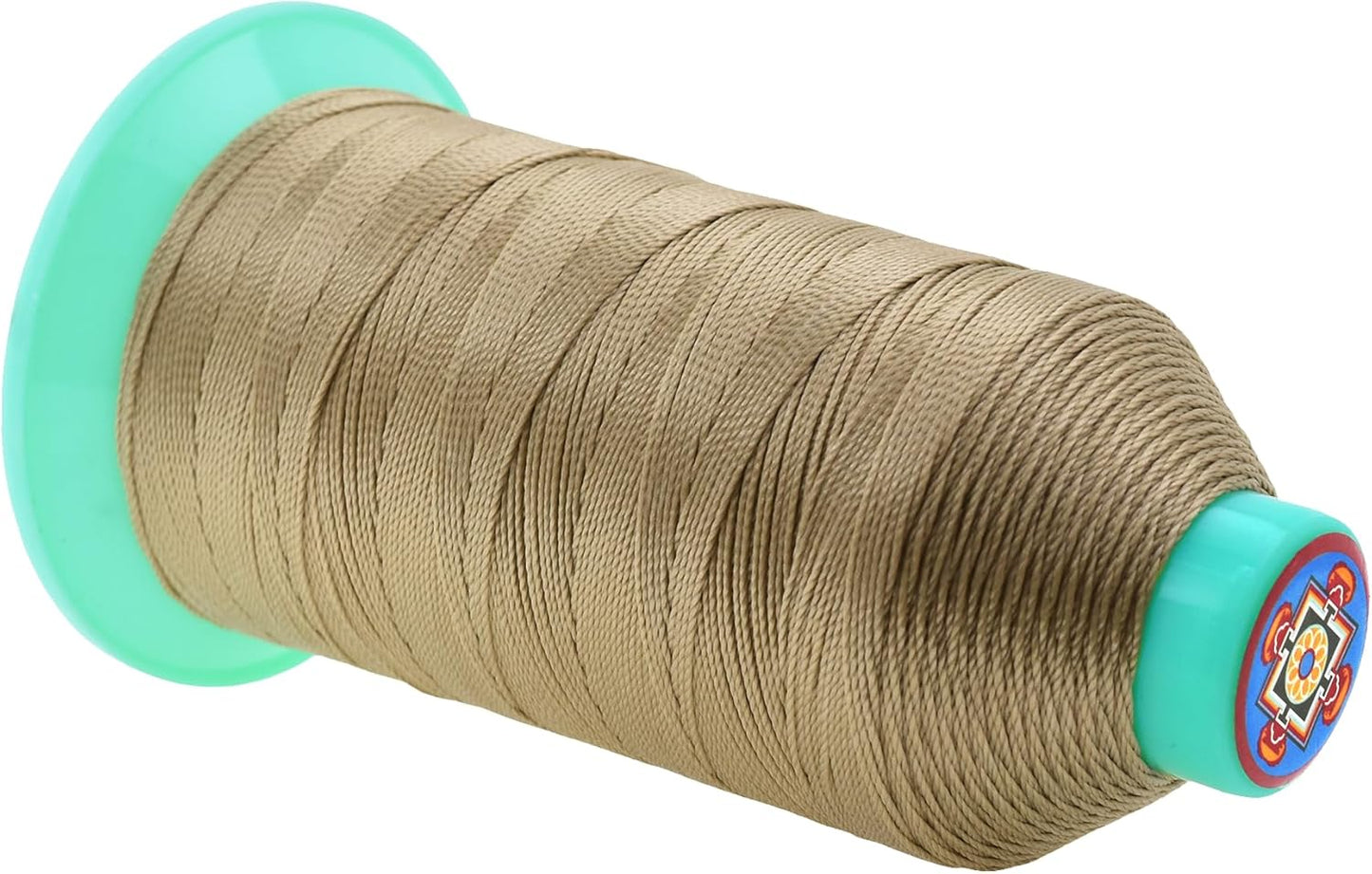 Mandala Crafts Bonded Nylon Thread Dark Beige Heavy Duty Sewing Threads - 800 YDs Size 277 840D T270 Tex 270 Thread for Leather Jeans Weaving Outdoor Marine Upholstery Threads