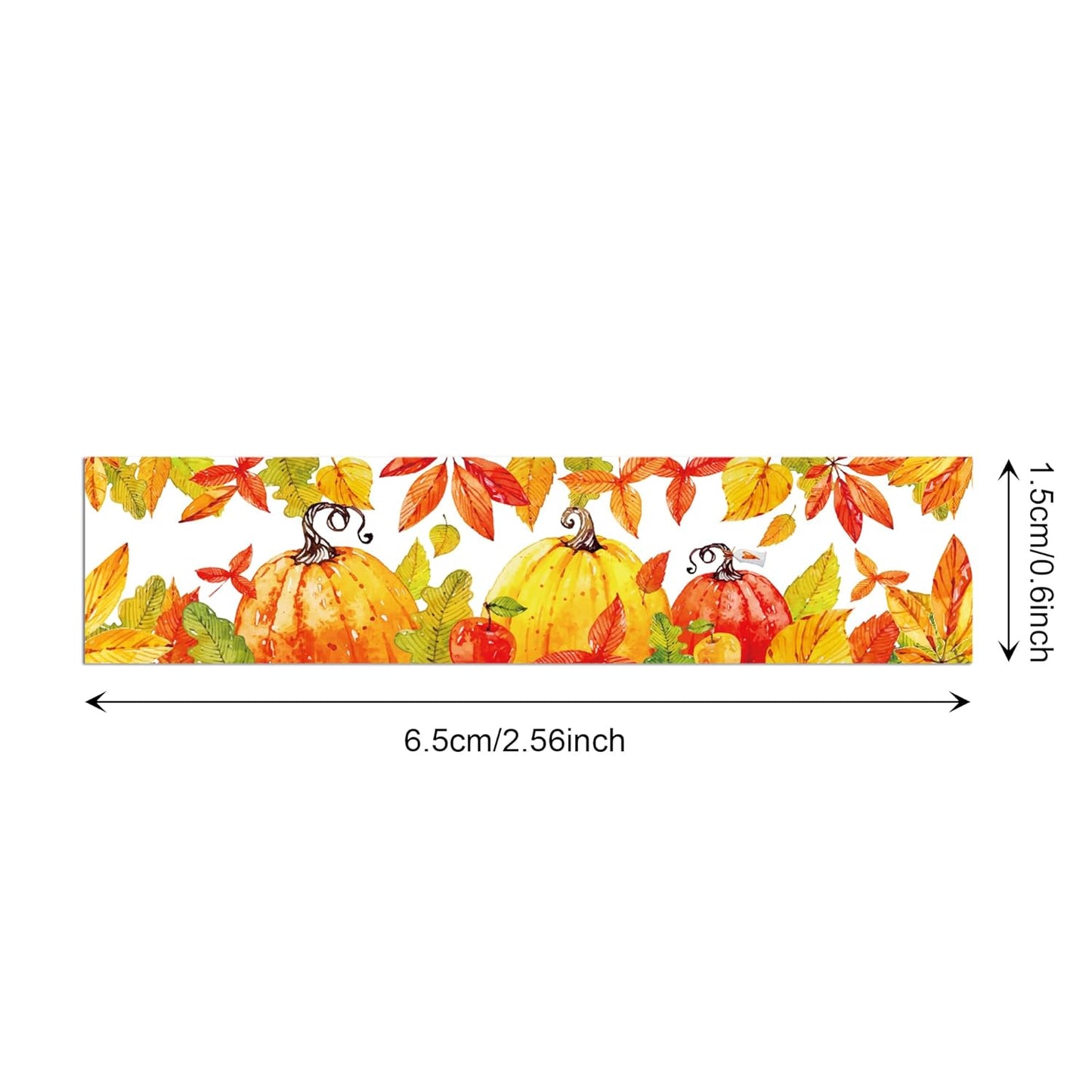 12 Pcs Thanksgiving Washi Tape Maple Leaf Print Masking Tape Pumpkin Pattern Decorative Paper Sticker for Fall Party Holiday Scrapbook DIY Craft Gift Wrapping Handbook Sticker