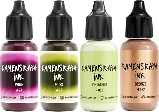 Alcohol Ink Set - 34 Color Variations - Set #22-4 Alcohol Inks x 0.51 fl oz (15 ml)