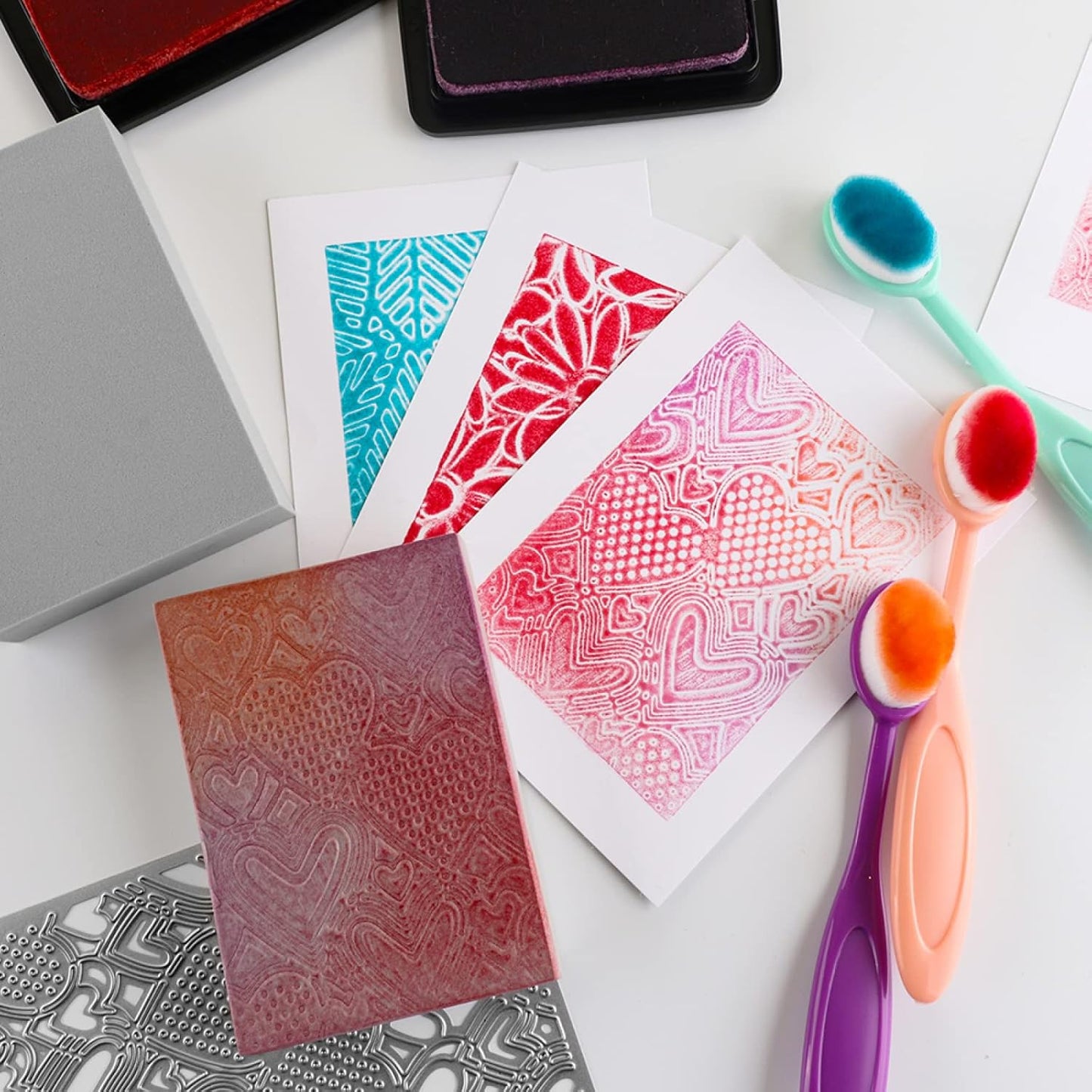 5 Pcs Moldable Foam Block - Grey, Acrylic Stamp Block, Dry Foam Stamp Pad for Sculpture, Modeling, DIY Arts and Handicrafts Projects