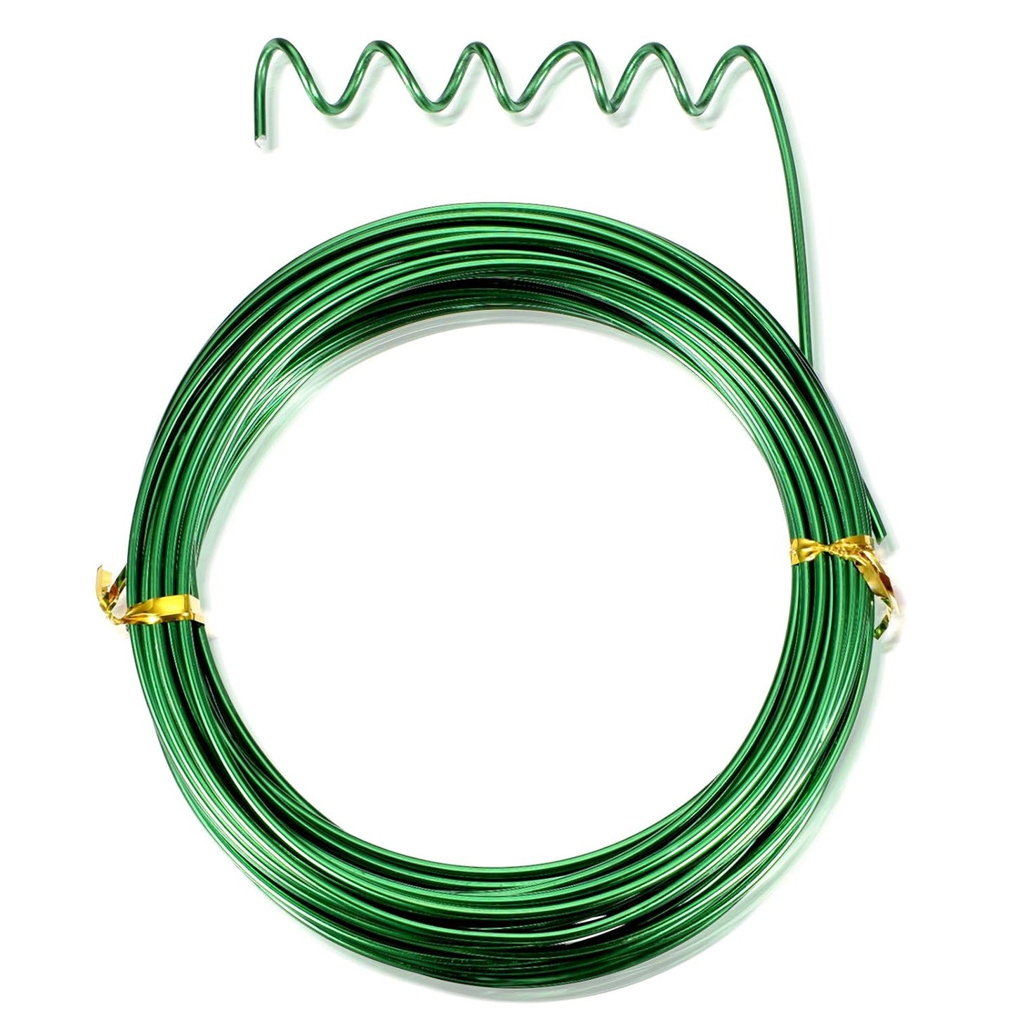 TecUnite Aluminum Craft Wire for Sculpting Armature Bendable Craft Wire for DIY Jewelry Making(Green, 10 M X 2 mm, 1 Roll)