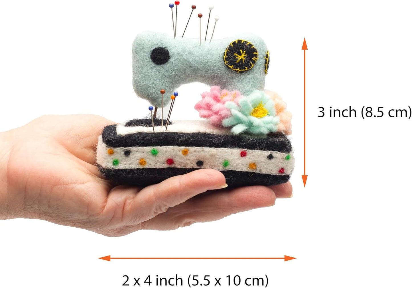 GLACIART ONE Sewing Machine Pin Cushion| Large Size |Durable & Handmade Craft Sewing Supplies | Also for Quilting, Machine Needles, Safety and T Pins