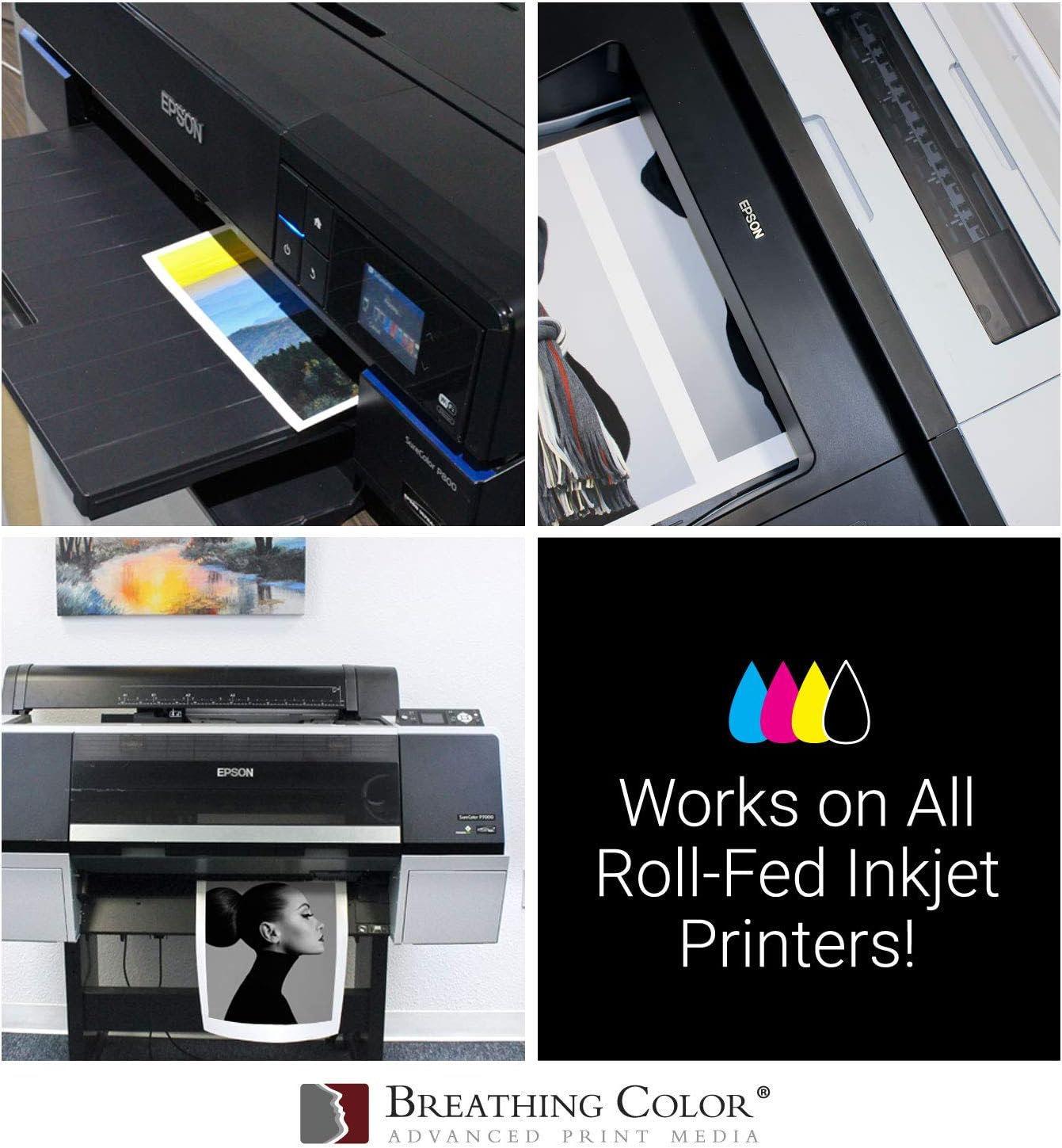 Premium Lyve Matte Canvas Paper Perfect For Use on Professional Makes and Models of Epson, Canon and HP printers preferred by Professionals. 19 mil textured Canvas offered in a 24 inch by 40 ft roll