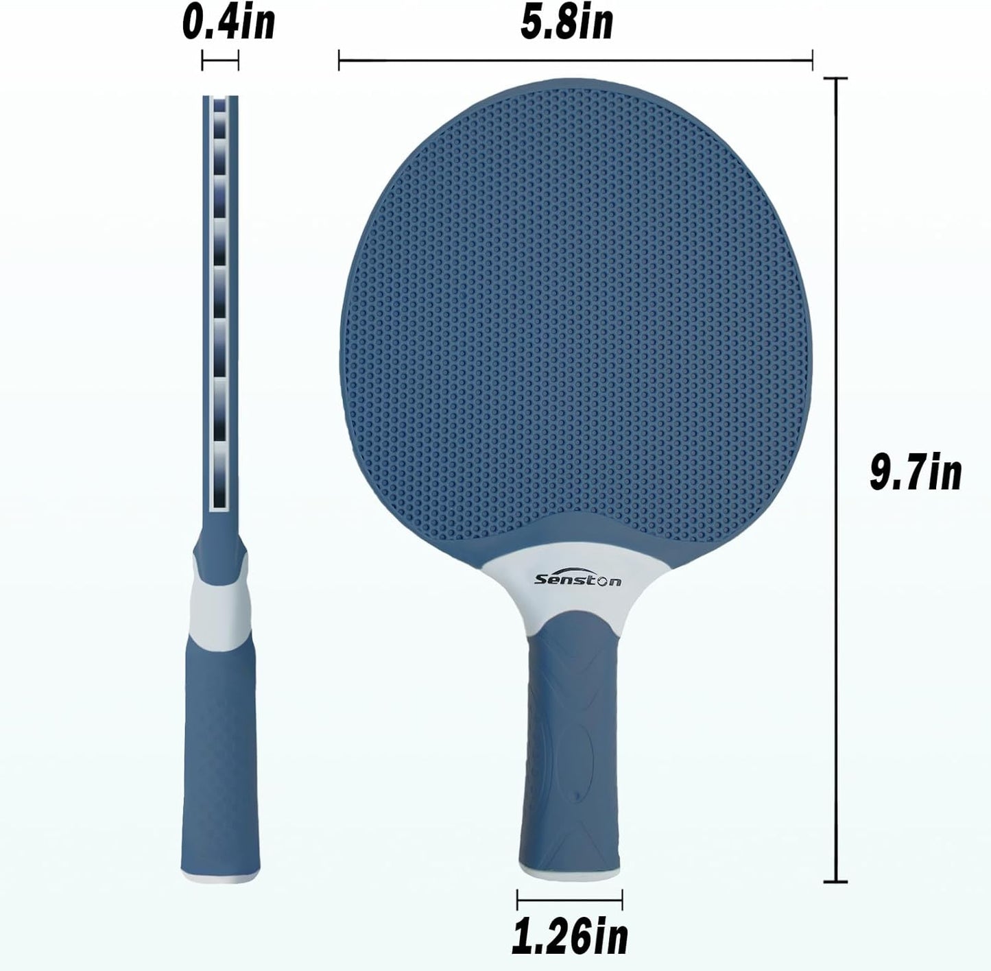 Senston Table Tennis Rackets Set,Professional Ping Pong Paddle Set for 4 Players, Composite Rubber Table Tennis Paddles, Indoor or Outdoor Games.