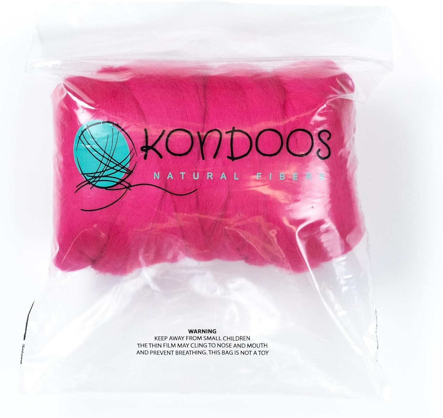 Colored Natural Wool roving, 8 OZ. Best Wool for Needle Felting, Wet Felting, handcrafts and Spinning. (Fuchsia)