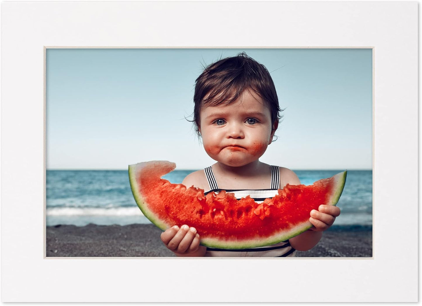 5x7 Mat for 8.5x11 Frame - Precut Mat Board Acid-Free White 5x7 Photo Matte Made to Fit a 8.5x11 Picture Frame, Premium Matboard for Family Photos, Show Kits, Art, Picture Framing, Pack of 25 Mats