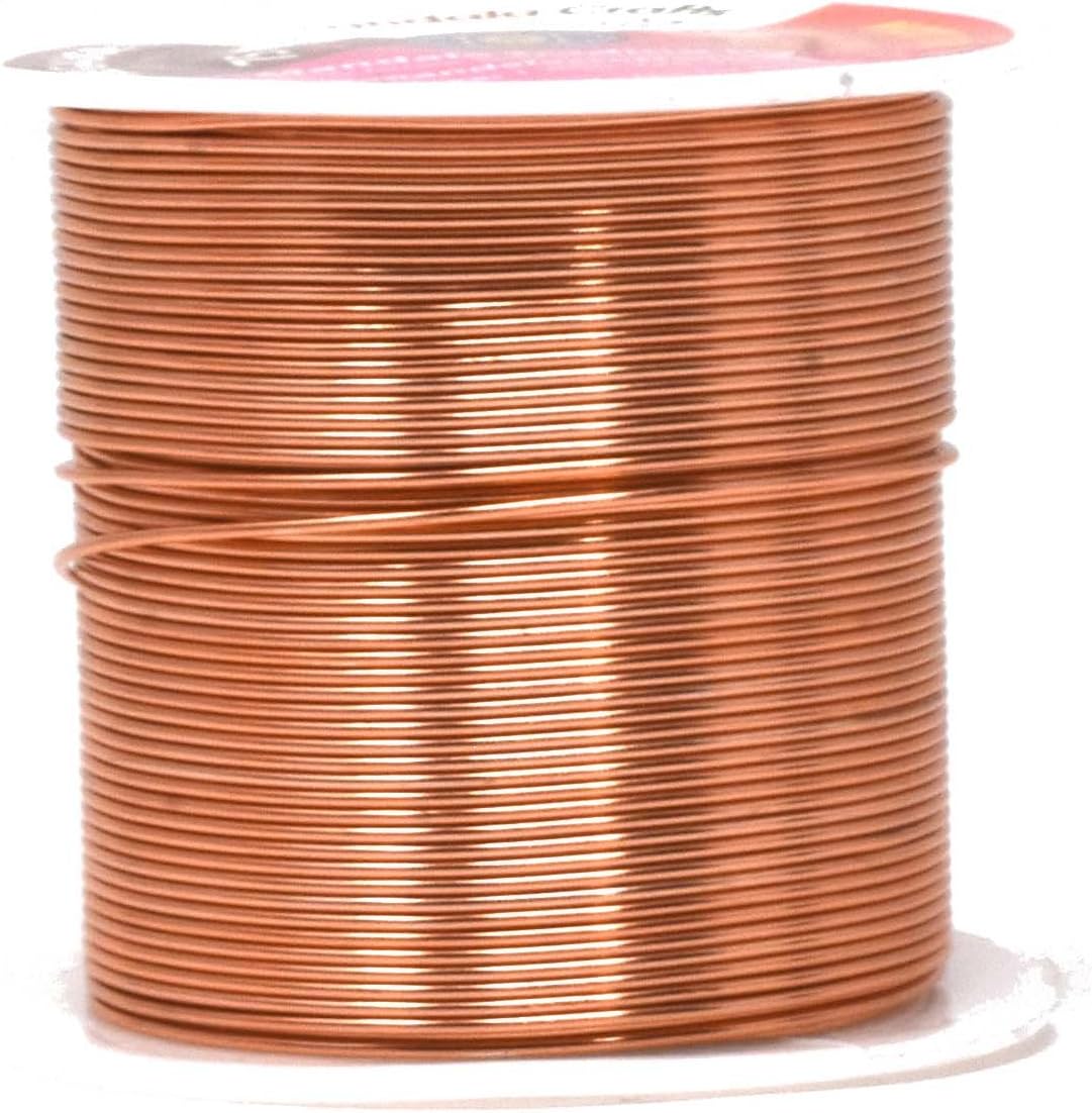 Mandala Crafts 20 Gauge Anodized Aluminum Craft Wire for Jewelry Making - 450 FT Colored Flexible Silver Copper Purple Pink Brown Ice Blue Wire - Bendable for Bonsai Armature Crafting Sculpting