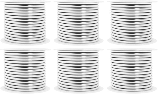 Mandala Crafts 13 Gauge Anodized Aluminum Craft Wire for Jewelry Making - 300 FT Colored Flexible Silver Combo Wire - Bendable for Bonsai Armature Crafting Sculpting