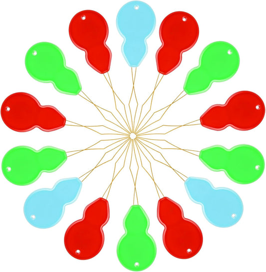 Fteven Needle Threaders, 30Pcs Sewing Needle Threader Gourd Shaped, Embroidery Needle Threader for Hand Sewing and Sewing Machine with Clear Storage Box