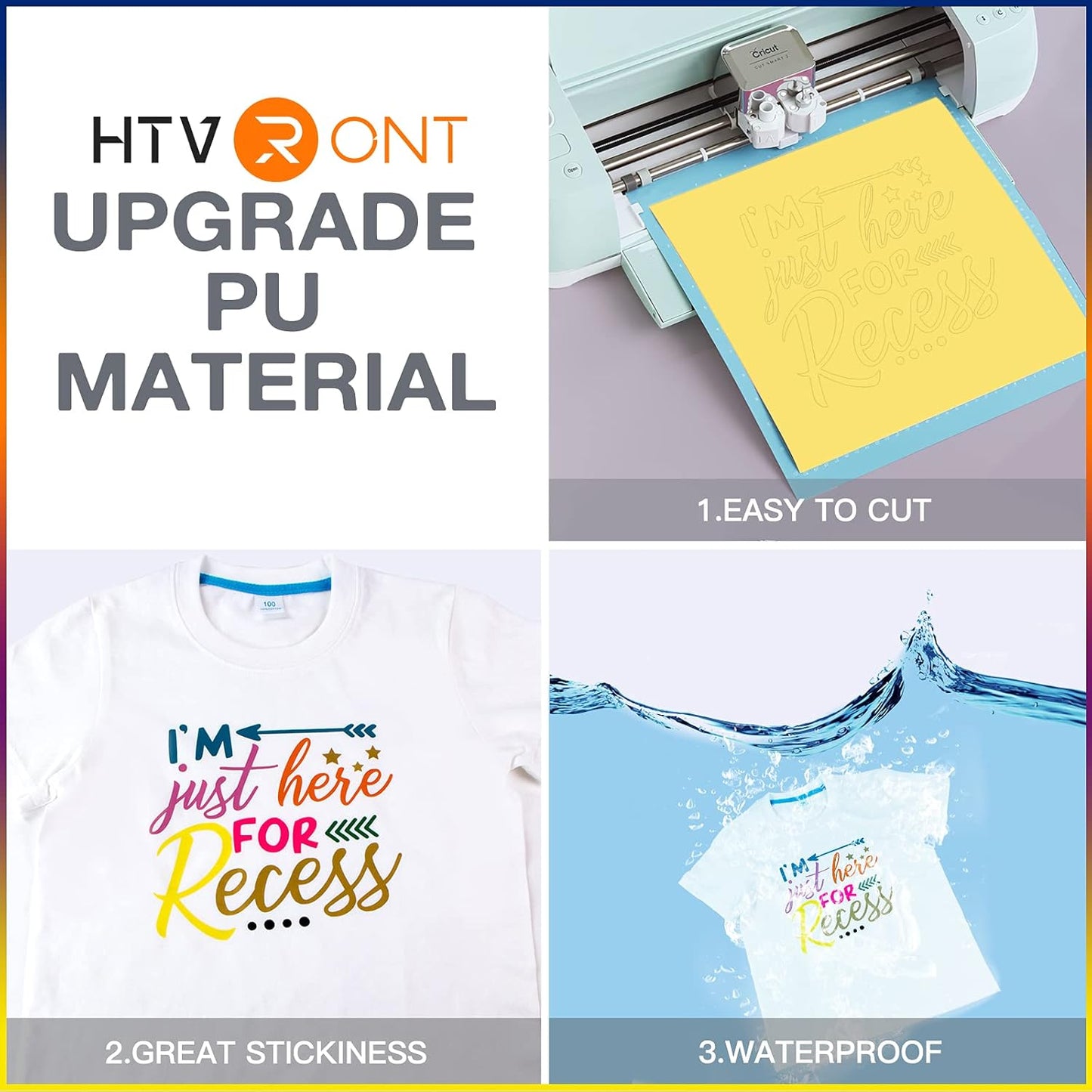 HTVRONT Red Heat Transfer Vinyl Bundle: 36 Pack 12" x 10" Iron on Vinyl Compatible with Cricut Cutting Machine, Silhouette Cameo or Heat Press Machine