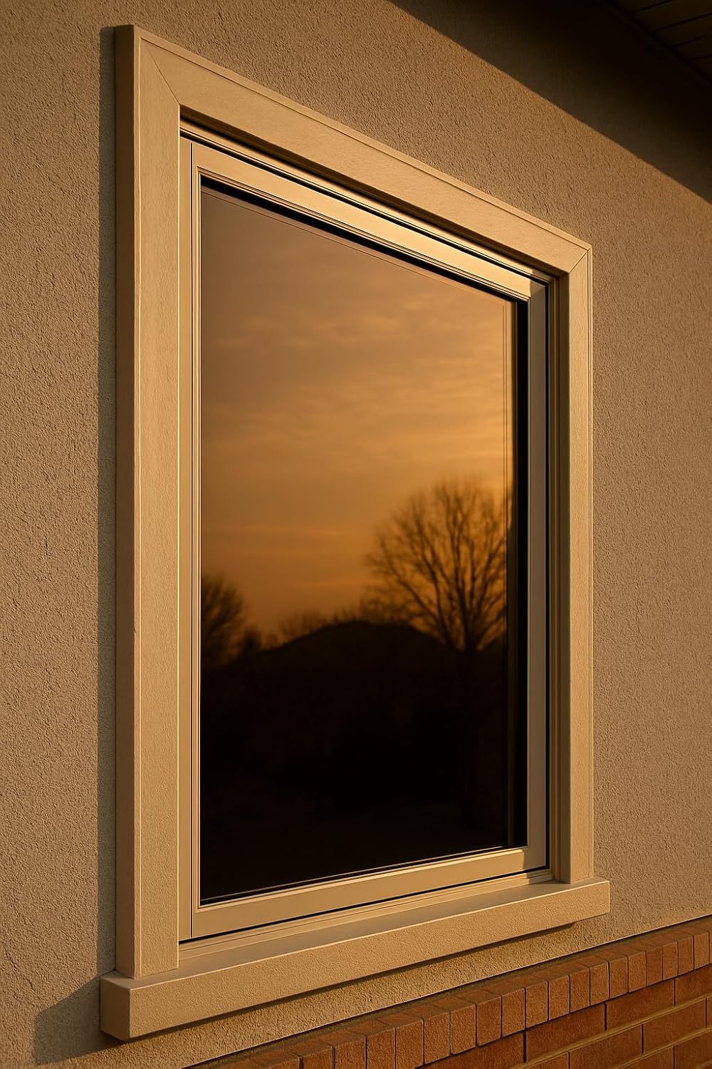 Rockrose Professional Window Tint for Home – One Way Privacy Window Film for Home Offices Heat Blocker Reflective Adhesive Mirror Tint with 99% UV Block – Bronze-Silver 24in x 100FT