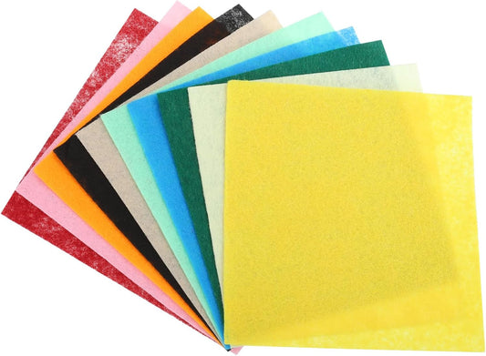 MECCANIXITY Felt Square Shape Craft Felt Sheets 5.91Inch x 5.91Inch for Home Decor Party Crafting Art, 10 Colors, Pack of 100