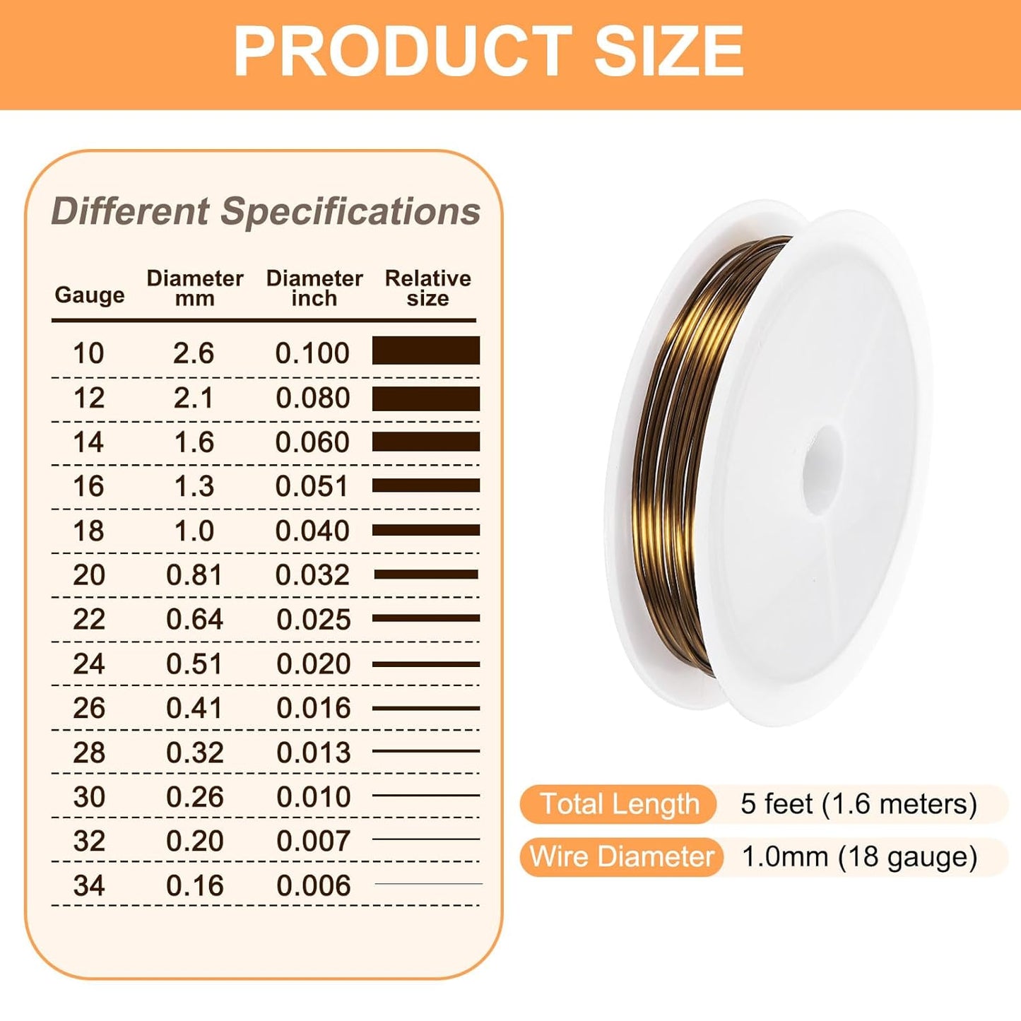 HARFINGTON 5ft Jewelry Wire, 18 Gauge (1mm) Brass Craft Soft Metal Tarnish Resistant Copper Beading Wire for Jewelry Making Supplies Crafting, Ancient Blue