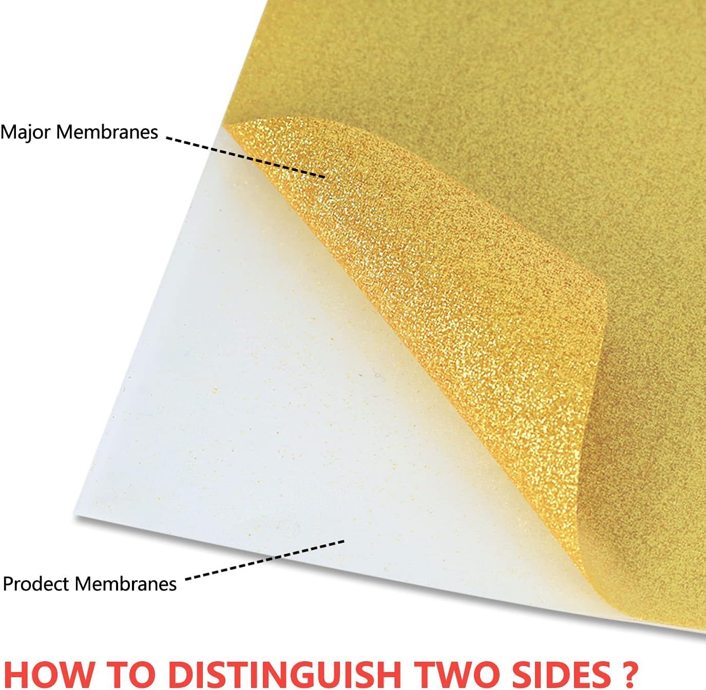 guangyintong Glitter Gold Heat Transfer Vinyl HTV Rolls, 12" x 8ft Iron on Vinyl for T-Shirts Glitter Gold HTV Vinyl for All Cutter Machines Easy to Cut & Weed for Heat Vinyl Design