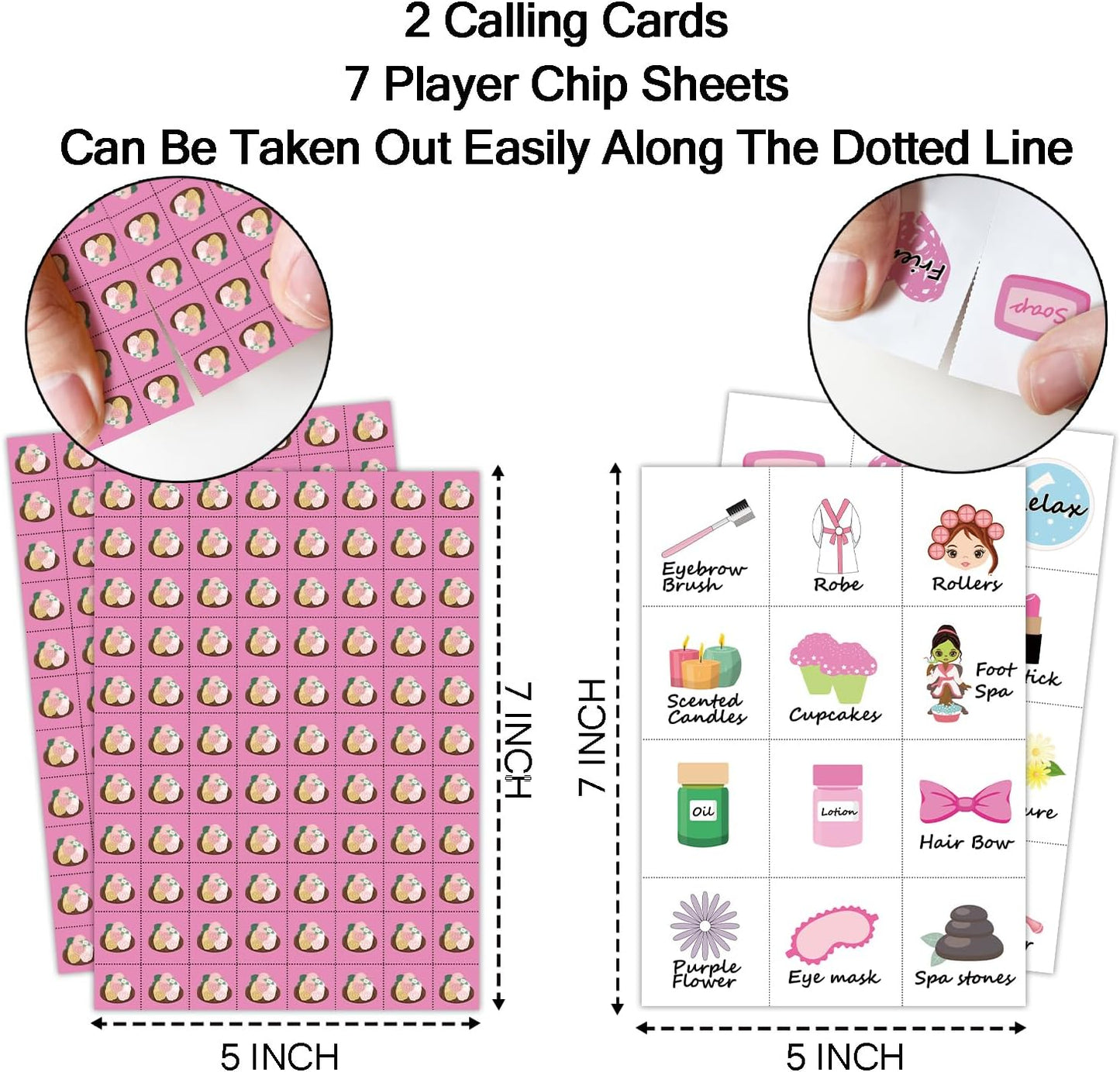 Spa Party Bingo Game Cards(24 Players), Beauty Themed Bingo Card for Family Friend Adult, Large Group Holiday Sleepover Party Activity Favor Decoration Supplies -005