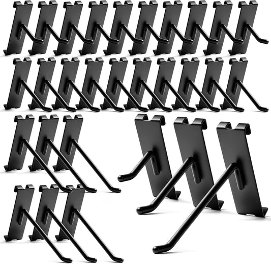 Gridwall Hooks 2 Inch, 4 Inch, 6 Inch, 60 Pack Heavy Duty Display Hook for Wire Grid Wall Panel, Grid Wall Accessories for Retail, Craft Shows, Home Setup and Customized Display, Black