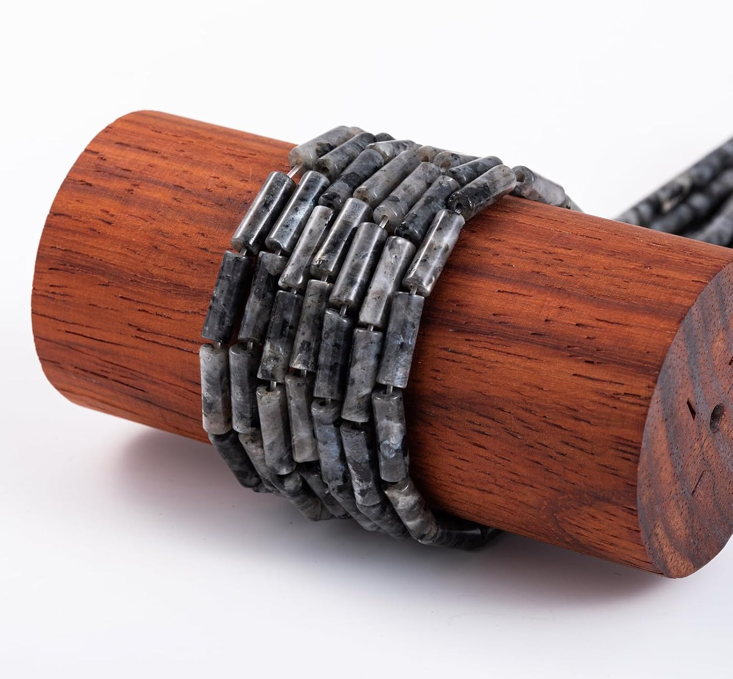 Natural Black Spectrolite Cylinder Tube Beads 4x13mm 38cm/str Loose Semi Gemstone Stone Beads for Making Bracelets Necklace Earrings