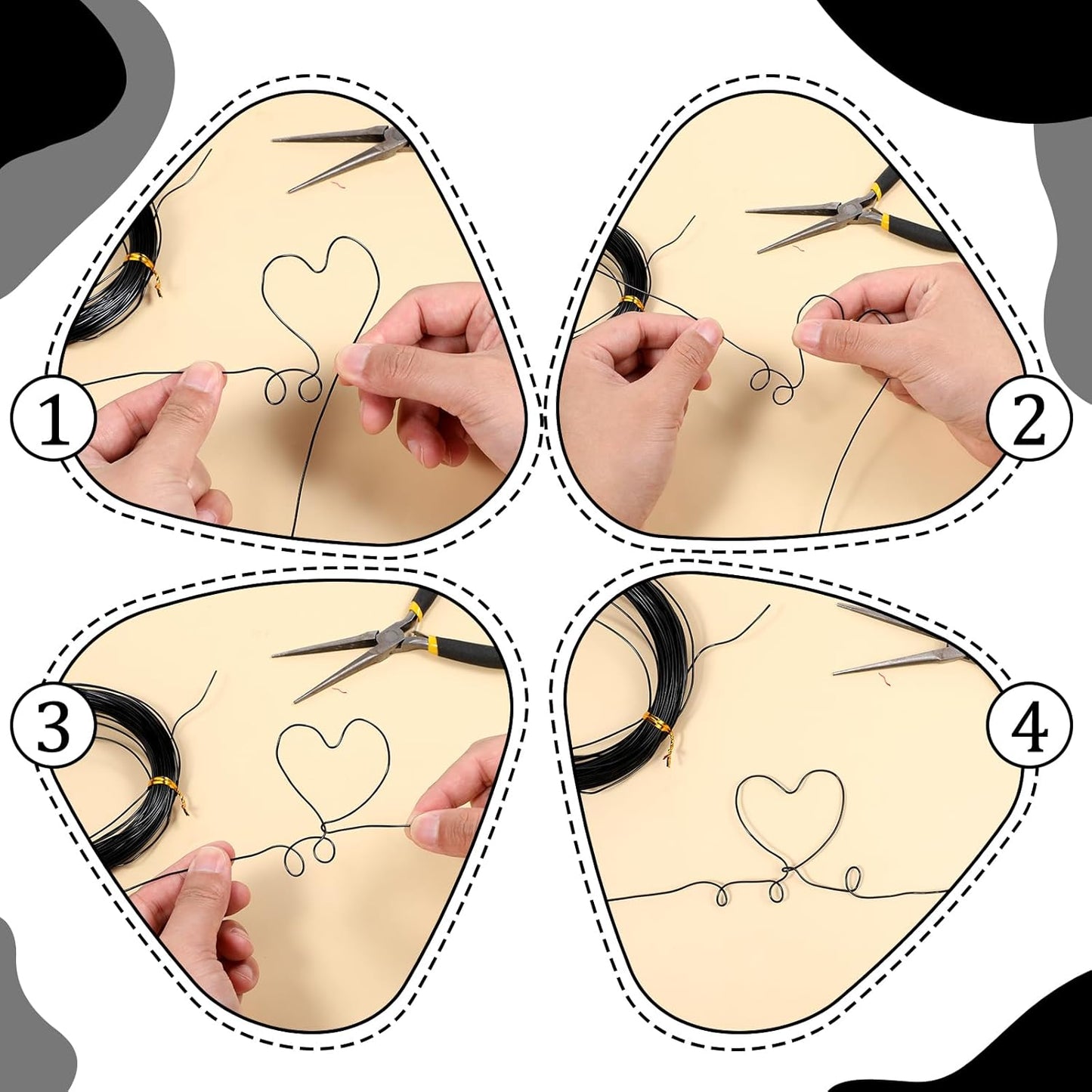 98 Feet Black Craft Wire Bendable, 1mm 18 Gauge Wire for Jewelry Making, Aluminum Sculpting Black Floral Wires for Crafts, Jewelry, Beading, Wreath Making