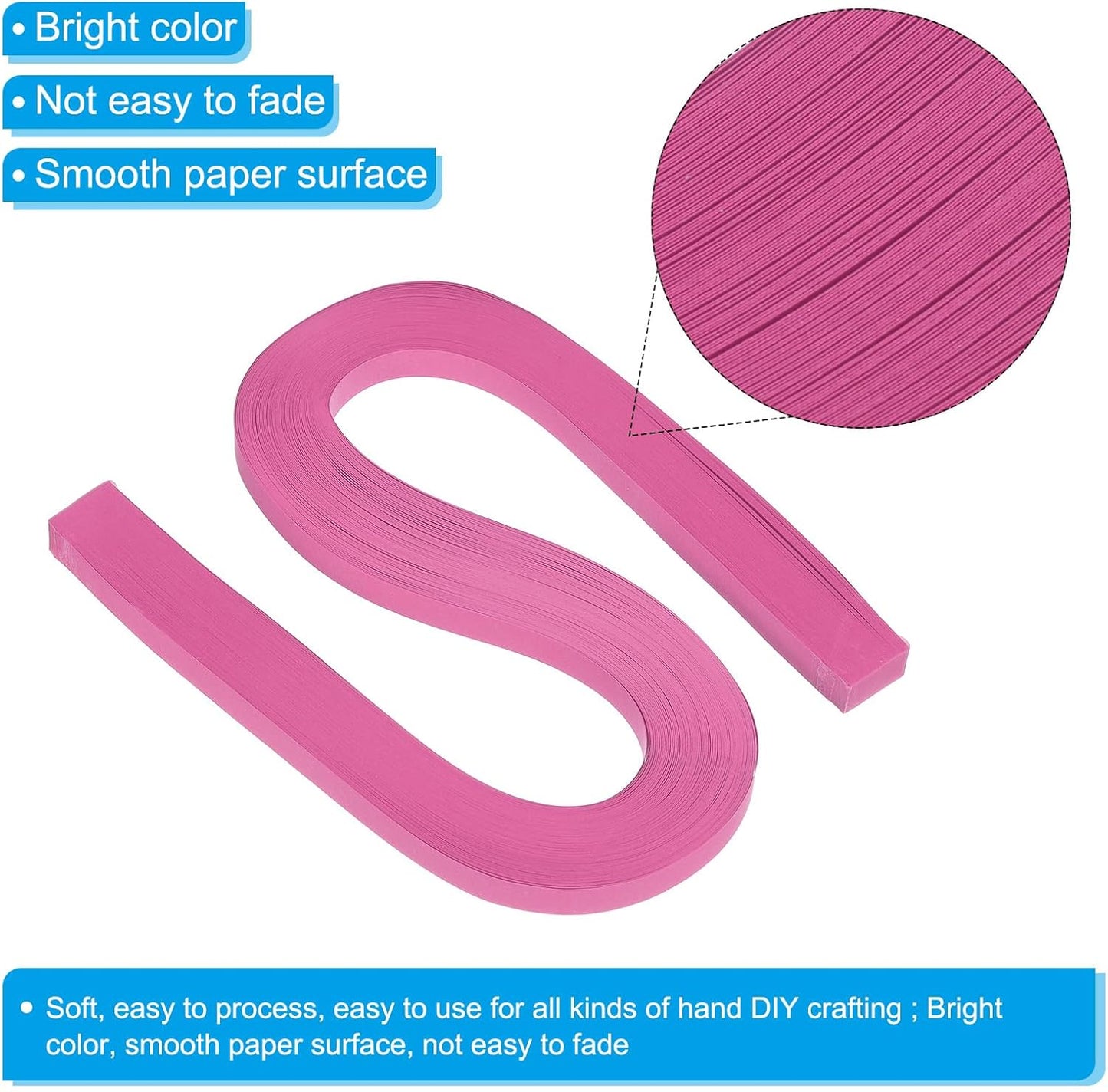 PATIKIL 360pcs Quilling Paper Strips Paper Flowers Quilling Kits 3/8"(10mm) Origami Paper for Adults Beginner Art Craft, 21"(54cm) Rose Red