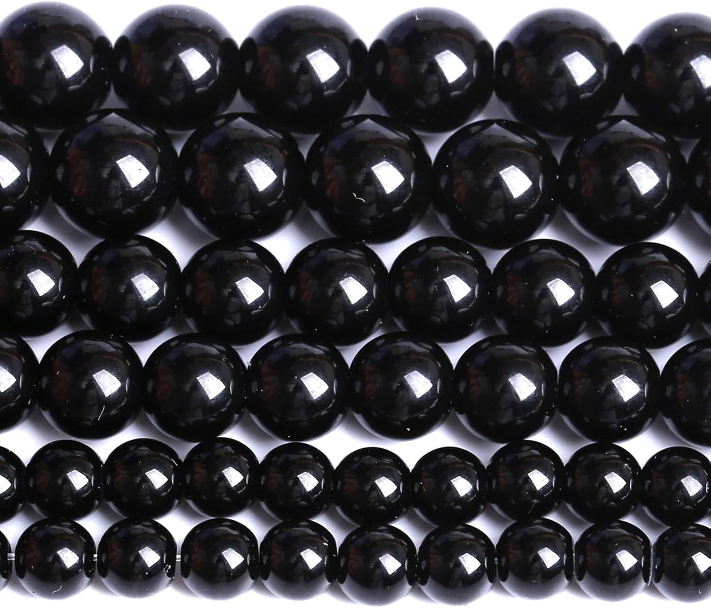 12MM Natural Black Agate Gemstone Beads Round Loose Stone Beads for Jewelry and Bracelets Making 32pcs 15"