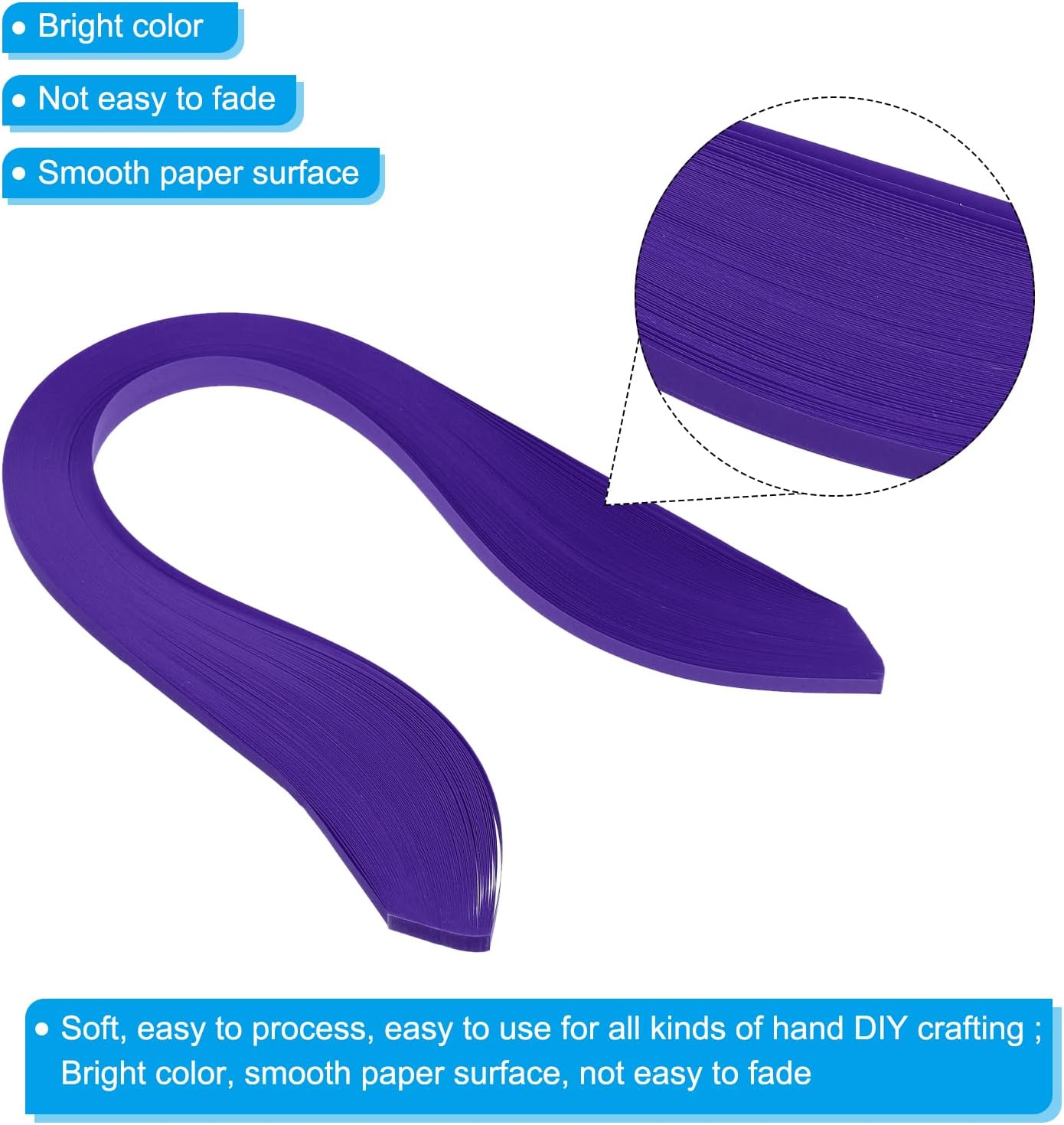 PATIKIL Quilling Strips Paper 600pcs 5mm 39cm Origami Paper Quilling Kits for Art DIY Hand Craft Christmas, Dark Purple