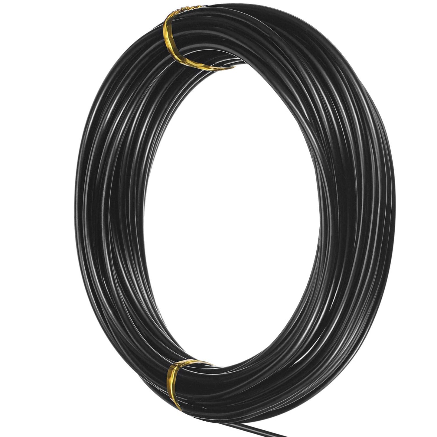 TecUnite Aluminum Craft Wire for Sculpting Armature Bendable Craft Wire for DIY Jewelry Making(Black, 10 M X 3 mm, 1 Roll)