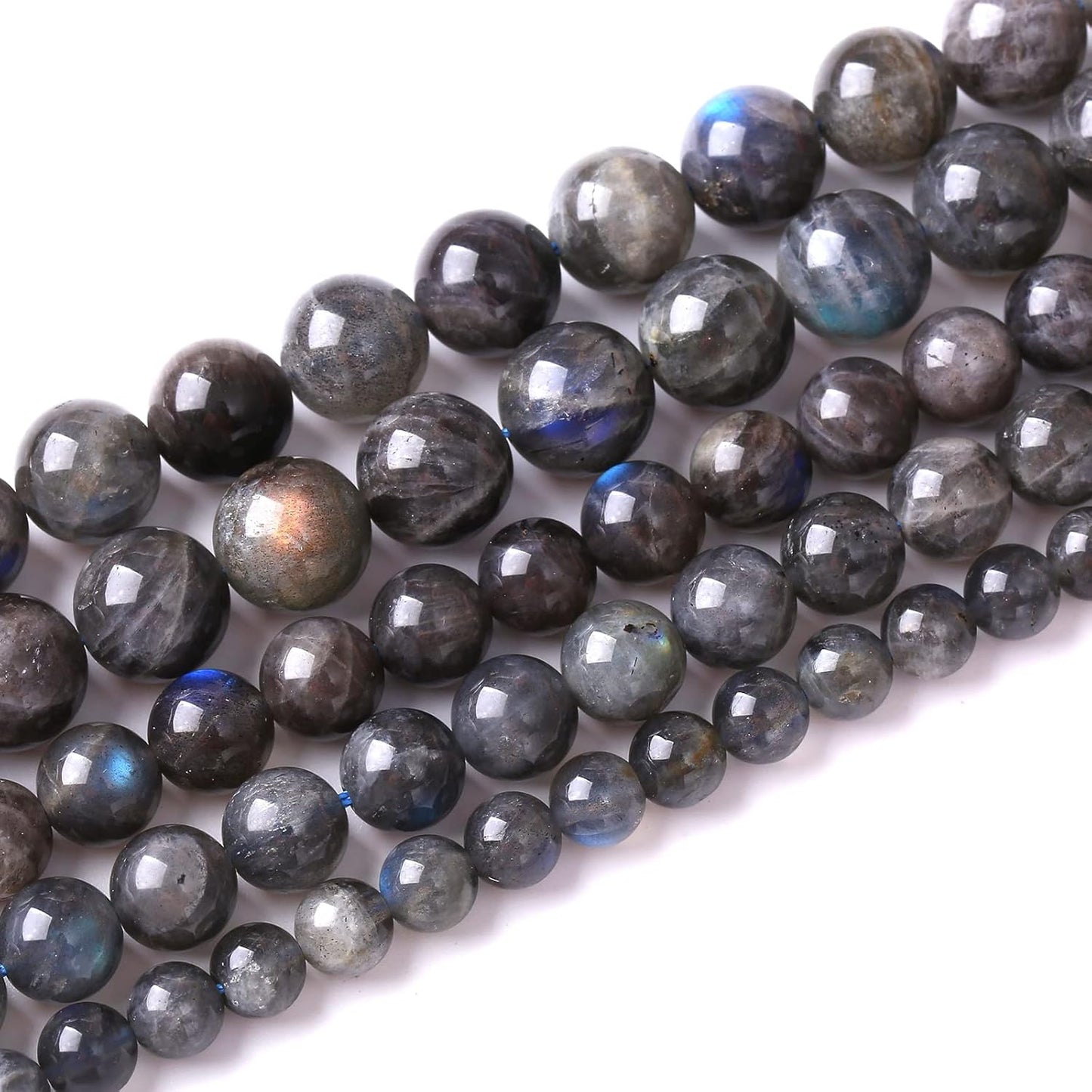 10MM 36PCS AAA Natural Labradorite Gemstone Beads for Jewelry Making Crystal Energy Stone Healing Power DIY Bracelet Necklace 15"