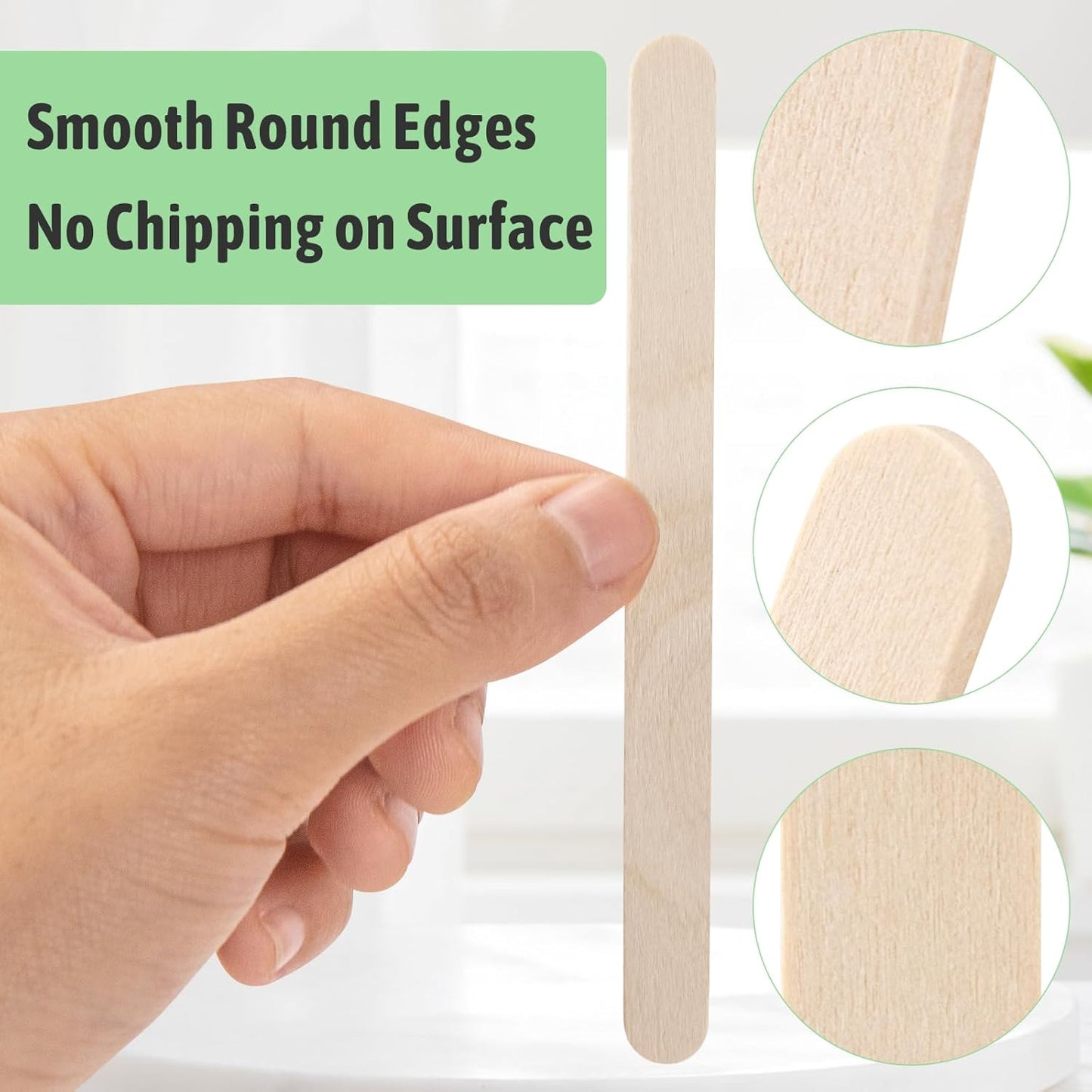 WISYOK 2000 Pcs Wooden Popsicle Sticks for Crafts, 4.5 Inch Craft Sticks for Creative Designs or DIY Craft, Home Art Projects