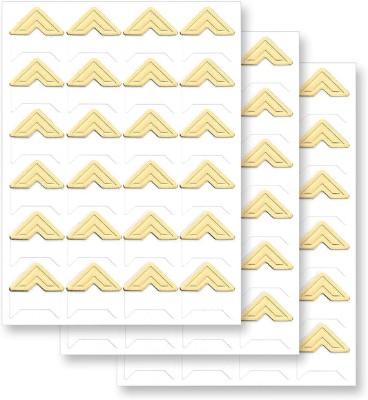 360 Pcs Photo Corners for Scrapbooking, Gold Photo Corner Stickers, Acid Free Picture Corners Self-Adhesive for Scrapbooking, Photo Corners for DIY Scrapbook, Photo Album, Memory Books, Diary