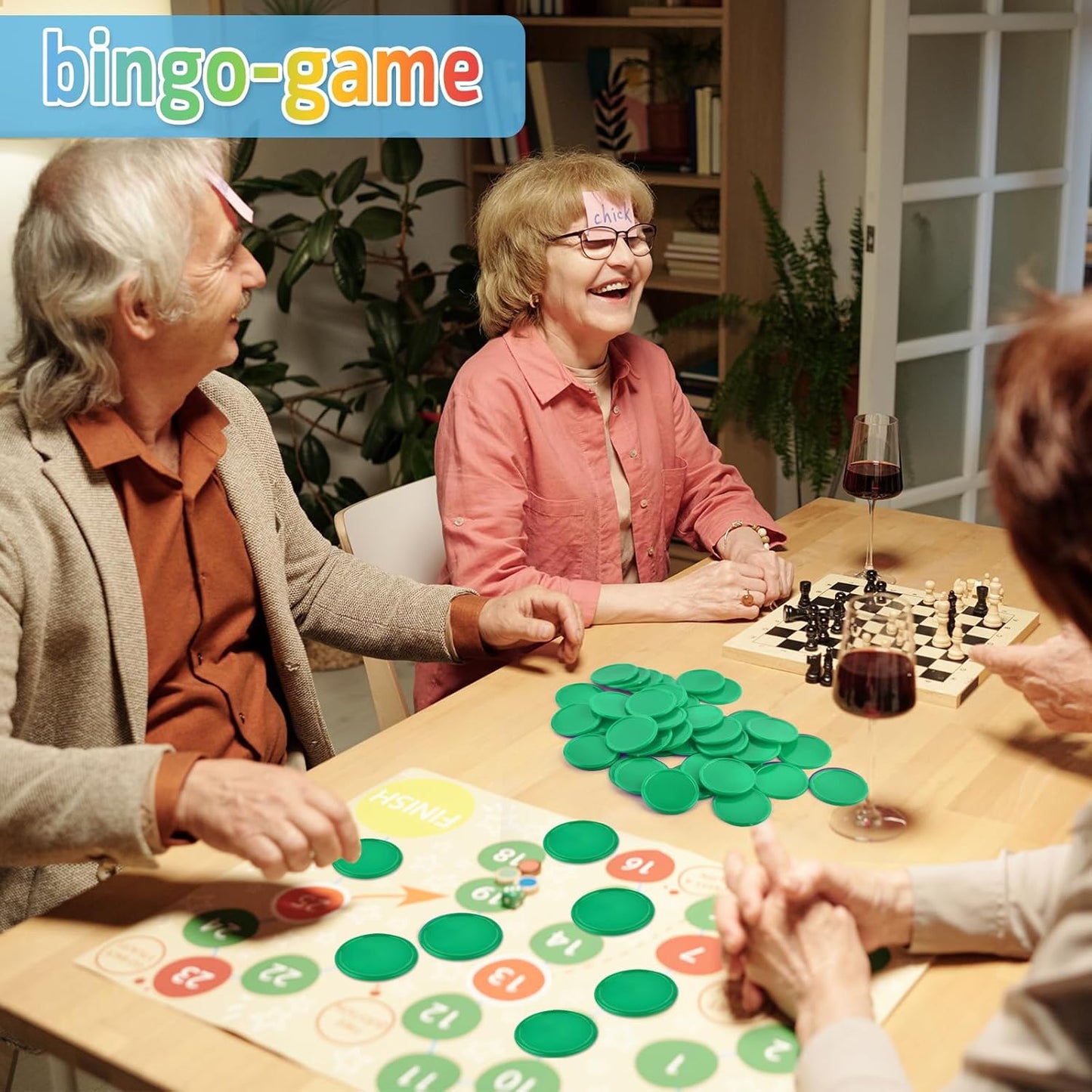 Coopay 600 Pieces Plastic Poker Chips Learning Counters Disks Bingo Chip Counting Discs Markers for Math Practice and Poker Card Game Tokens, Teaching Rewards, 38 mm/ 1.5 Inches (Green)