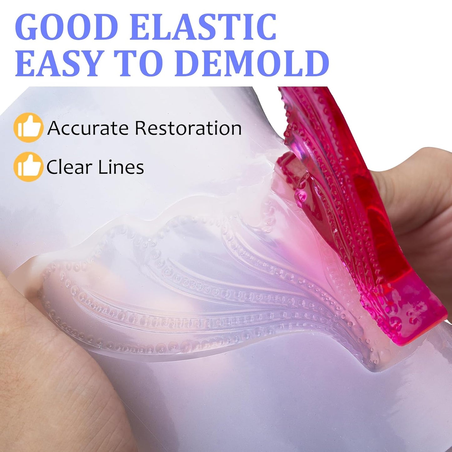 Silicone Mold Making Kit - 170oz Translucent Liquid Silicone Rubber 1:1 Mixing Ratio for Mold Making, Fast Curing DIY Molding Kit for Resin Casting, Candle Molds, Soap Molds, Craft (3 Colors)