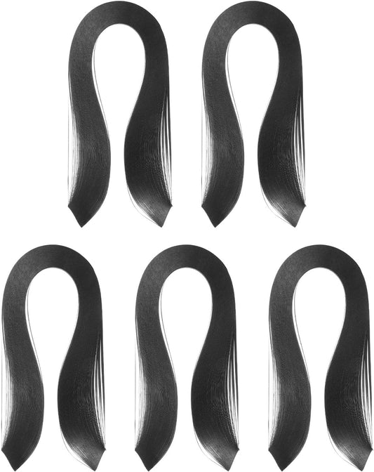 PATIKIL 600pcs Quilling Strips Paper 1/8"(3mm) 39cm Origami Paper Quilling Strip for Art DIY Hand Craft Christmas, Black