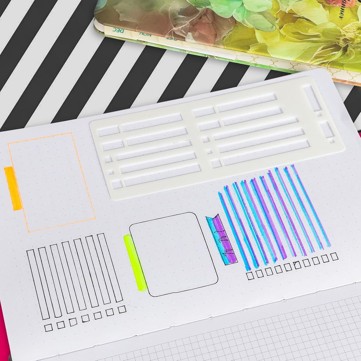 9 Pcs Handmade Flexible Record Template, 3 Style Planner Stencils Set Reusable Templates for Bullet Journals, Task Lists & Daily Organization – Compatible with Coils, Discs & Rings