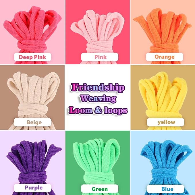 DDAI Weaving Loom Refill Loops Kit – Loom Refill Loops for Weaving Potholder Loom Kit - Arts and Crafts for Kids Ages 6 7 8-12 13 Girls Boys Adults - Crafts Supplies 224 PCS in 8 Bright Colors