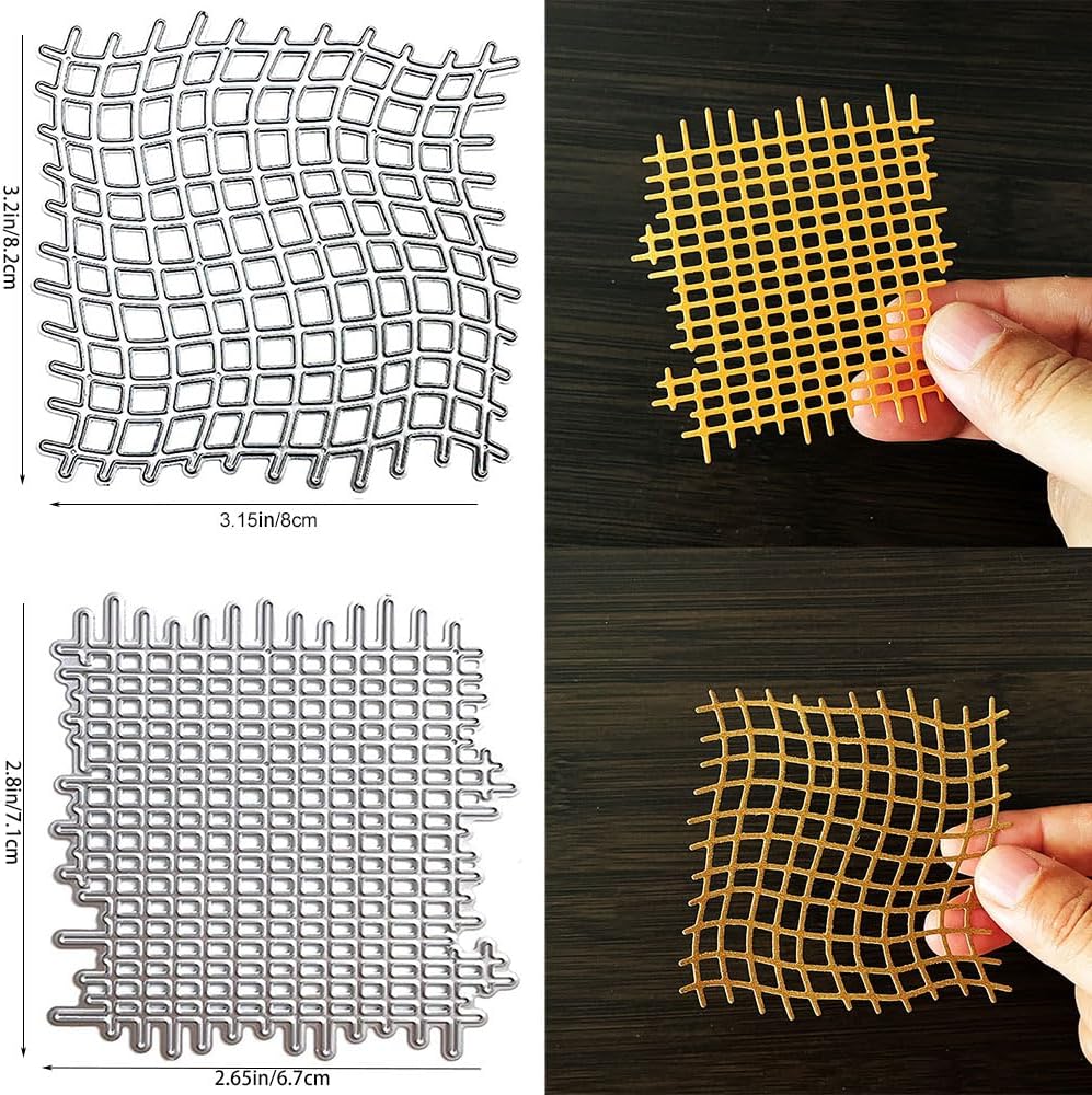 Background Frame Metal Cutting Dies, Grid Background Die Cuts for Card Making DIY Scrapbook Album Embossing Paper Cuts Die Stencil