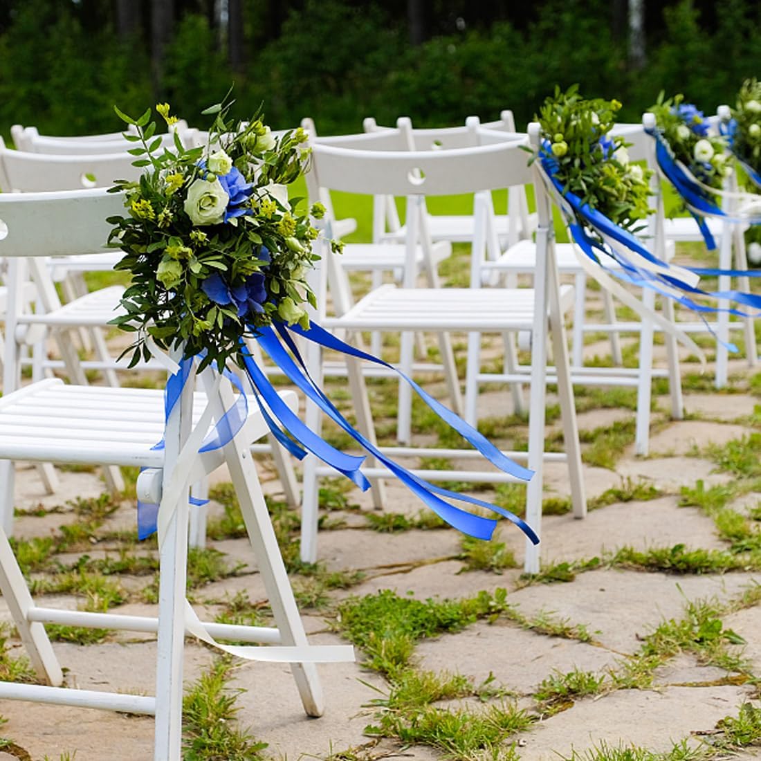 3/8" Width x 50 Yards Satin Fabric Ribbon, Navy Blue Ribbon Perfect for DIY Bows, Swags, Gift Wrapping, Craft, Flower Bouquet，Christmas and Party Decoration